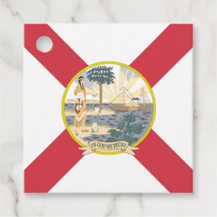 Etiquetas Para Recuerdos Bandera de Florida: El estado del sol de los marfi