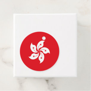 Etiquetas Para Recuerdos Bandera de Hong Kong