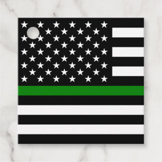 Etiquetas Para Recuerdos Bandera de la Línea Verde Fina: Veteranos Militare