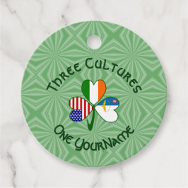 Etiquetas Para Recuerdos Bandera de Shamrock americano de Irlanda de Azorán