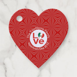 Etiquetas Para Recuerdos Bandera Roja de AMOR Personalizada Mexicana 