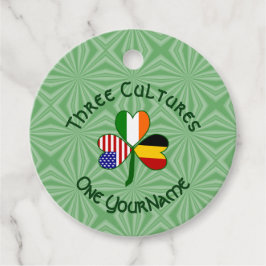 Etiquetas Para Recuerdos Bandera Shamrock norteamericana belga personalizad