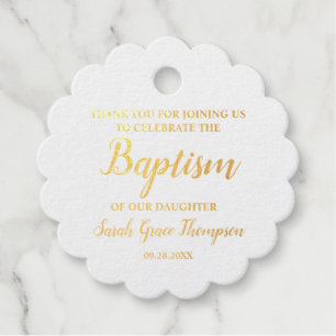 Etiquetas Para Recuerdos Baptismo personalizado Bebé Gracias Oro