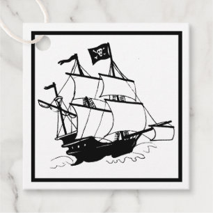Etiquetas Para Recuerdos Barco pirata