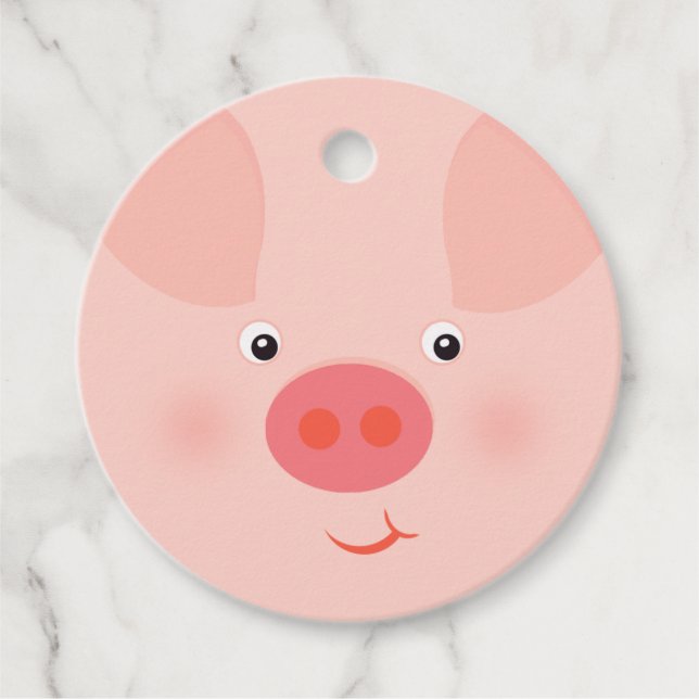 Etiquetas Para Recuerdos Barnyard Piggy (Anverso)