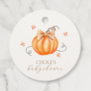 Etiquetas Para Recuerdos Barrido de calabaza dulce caída Baby Shower