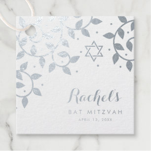 Etiquetas Para Recuerdos Bat Mitzvah árbol de Bonito de vida Relieve metali