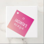 Etiquetas Para Recuerdos BAT MITZVAH moderno estrella gradiente rosa brilla<br><div class="desc">por kat massard >> https://linktr.ee/simplysweetpaperie <<</div>