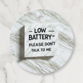 Etiquetas Para Recuerdos Batería baja, por favor, no me hable - Graciosas S