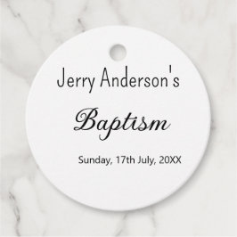 Etiquetas Para Recuerdos Bautismo católico niños modernos simple QR mínimo