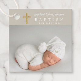 Etiquetas Para Recuerdos Bautismo con escritura taxista moderna