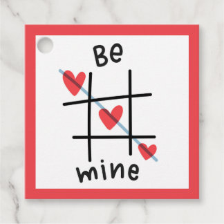 Etiquetas Para Recuerdos Be Mine Tic Tac Toe El día de San Valentín Gift Et