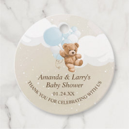 Etiquetas Para Recuerdos Bearly Wait Dusty Blue Teddy Bear