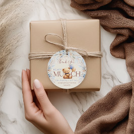 Etiquetas Para Recuerdos Beary Much Teddy Bear Baby Shower Thank You