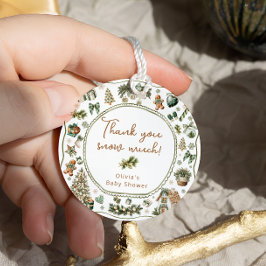 Etiquetas Para Recuerdos Bebé de invierno hace frío fuera del Baby Shower n