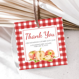 Etiquetas Para Recuerdos Bebé de Ojos de Manzana a Cuadros Fiesta de Regalo