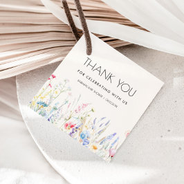 Etiquetas Para Recuerdos Bebé en Bloom Elegant Wildflowers Baby Shower