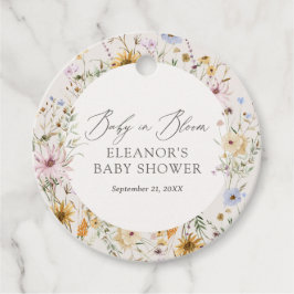 Etiquetas Para Recuerdos Bebé en el Baby Shower de flor silvestre Bloom Spr