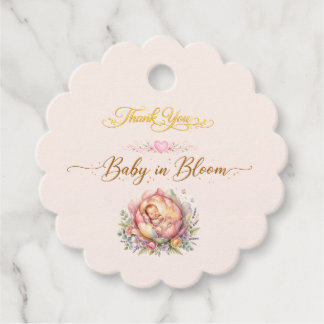 Etiquetas Para Recuerdos bebé en flor
