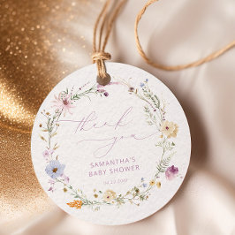 Etiquetas Para Recuerdos Bebé en Flor Baby Shower de Flores Silvestres Grac