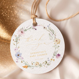 Etiquetas Para Recuerdos Bebé en Flor Baby Shower de Flores Silvestres Grac