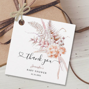 Etiquetas Para Recuerdos Bebé en flor   Baby Shower floral de primavera bei