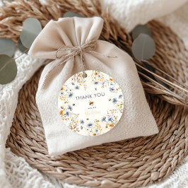 Etiquetas Para Recuerdos Bebé en Flor Silvestre: Agradecimientos