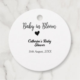 Etiquetas Para Recuerdos Bebé en la flor de la ducha de bebé simple cita de