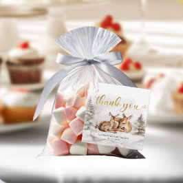 Etiquetas Para Recuerdos Bebé, hace frío fuera del Baby Shower de los venad