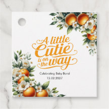Bebé Naranja Little Cutie Shower Personalizado
