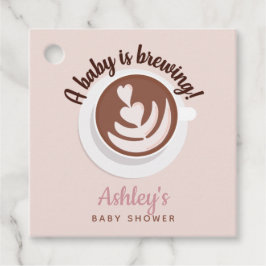 Etiquetas Para Recuerdos Bebé prepara café Brunch Baby Shower Sprinkle