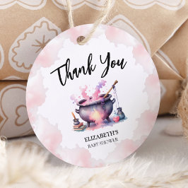 Etiquetas Para Recuerdos Bebé rosa está preparando Baby Shower Gracias