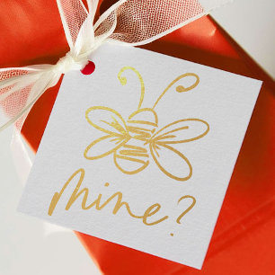 Etiquetas Para Recuerdos Bee Mine Ilustracion El día de San Valentín