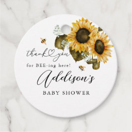 Etiquetas Para Recuerdos Bee Sunflowers Boho Baby Shower
