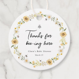 Etiquetas Para Recuerdos Bees Daisies y Sunflowers Baby Shower