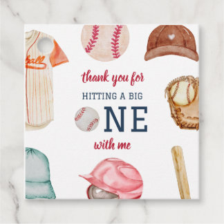 Etiquetas Para Recuerdos Béisbol Gran Un Niño Primer Cumpleaños
