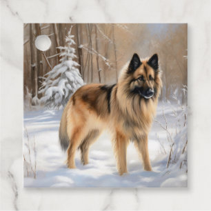 Etiquetas Para Recuerdos Belgian Tervuren Deja que nieve Navidad