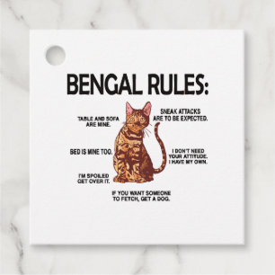 Etiquetas Para Recuerdos Bengala: Gato de Bengala, amante de los regalos, d