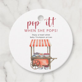 Etiquetas Para Recuerdos Berries baby shower -  Pop it When she pops