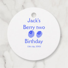 Etiquetas Para Recuerdos Berry dos cumpleaños azul berry agregar nombre fec