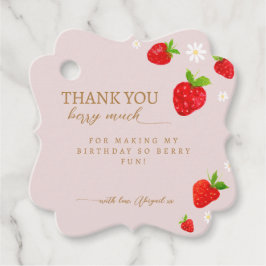 Etiquetas Para Recuerdos Berry First First Strawberry Birthday Gracias