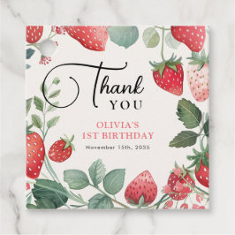 Etiquetas Para Recuerdos Berry First Floral 1er cumpleaños