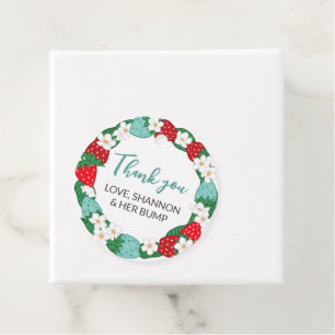 Etiquetas Para Recuerdos Berry Sweet Baby Blue Strawberry Wreath Gracias