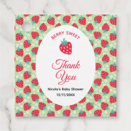 Etiquetas Para Recuerdos Berry Sweet Pink Strawberry Baby Shower