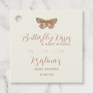 Etiquetas Para Recuerdos Besada de mariposa Bebé Chica Shower