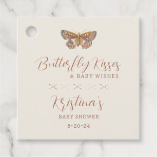 Etiquetas Para Recuerdos Besada de mariposa Bebé Chica Shower