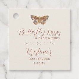 Etiquetas Para Recuerdos Besada de mariposa Bebé Chica Shower