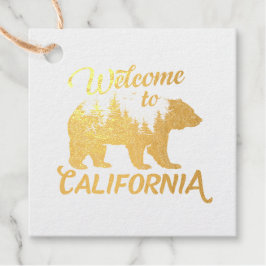 Etiquetas Para Recuerdos Bienvenidos a California Bear Forest
