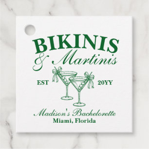 Etiquetas Para Recuerdos Bikinis Personalizados y Martinis para Despedida d