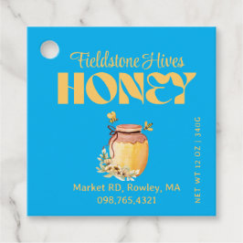 Etiquetas Para Recuerdos Black Bee Honey Label Metallic Gold Text 